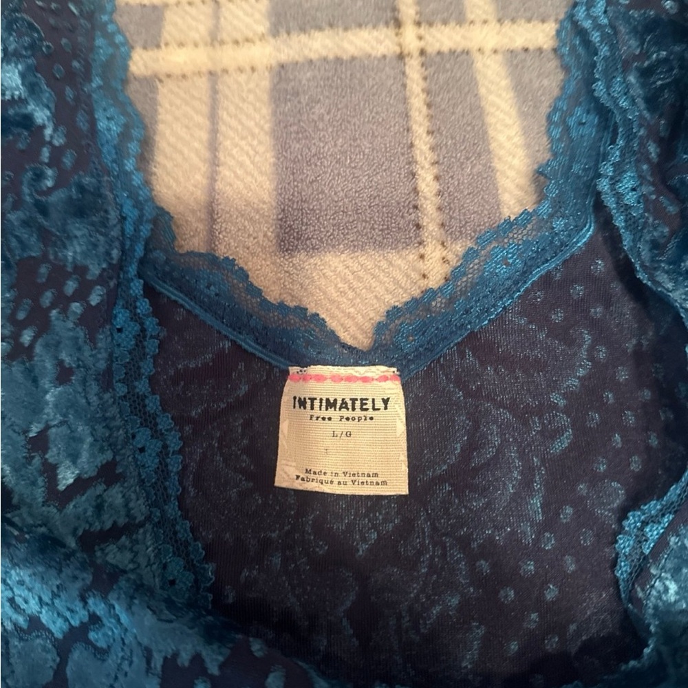 Free People Teal Long Sleeve Dress - Picture 2 of 4